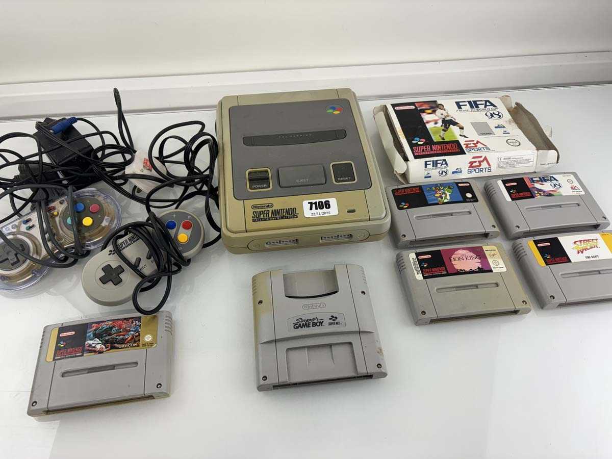 Lot Super Nintendo Entertainment System with qty...
