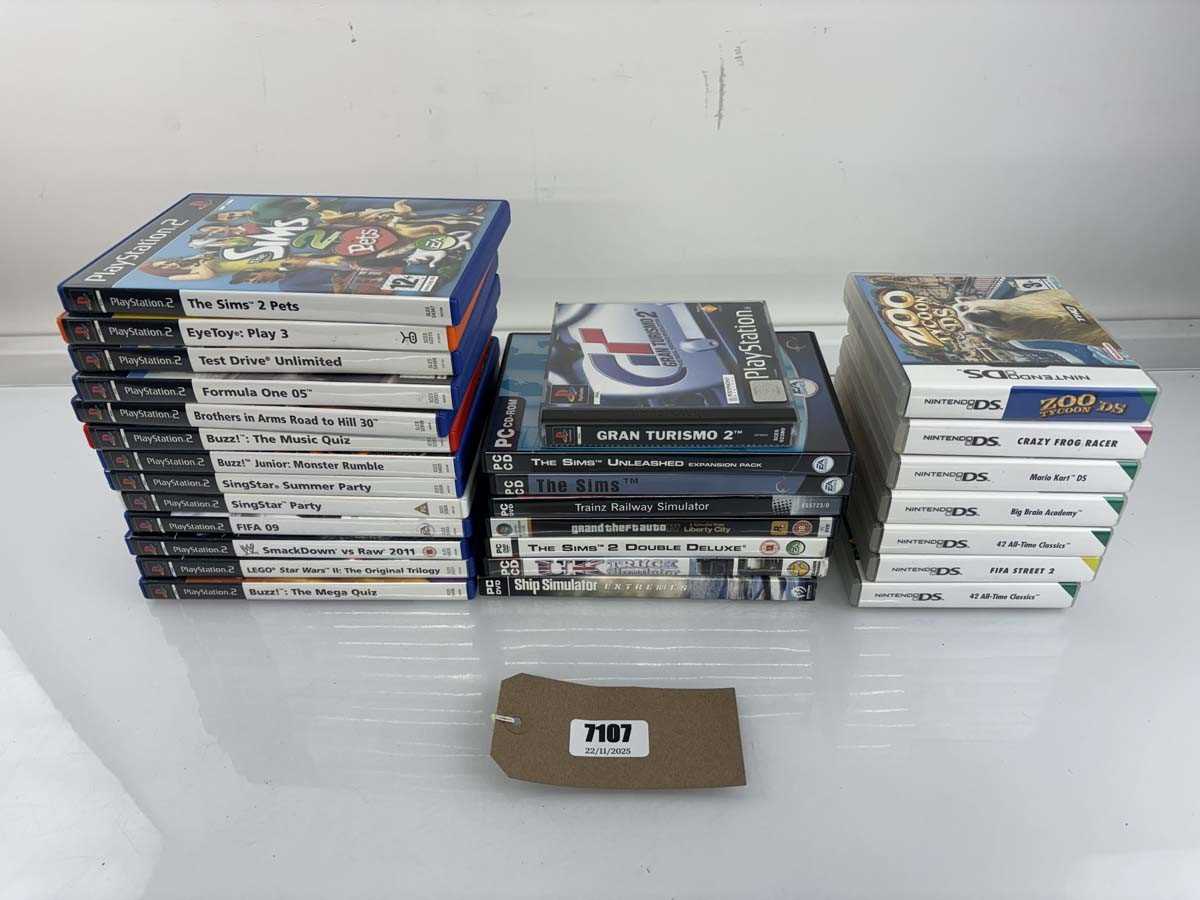 Lot Qty of PlayStation, Nintendo DS and Pc games