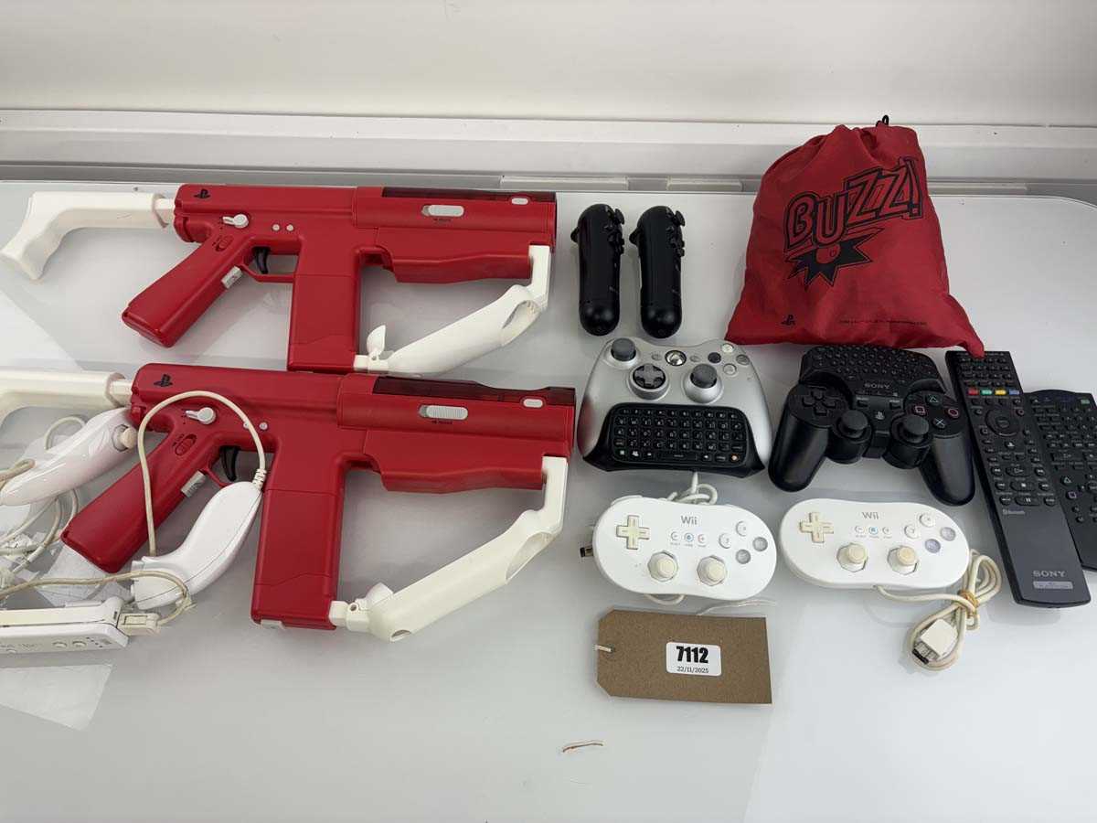 Lot Qty of gaming controllers to include PS4 move...