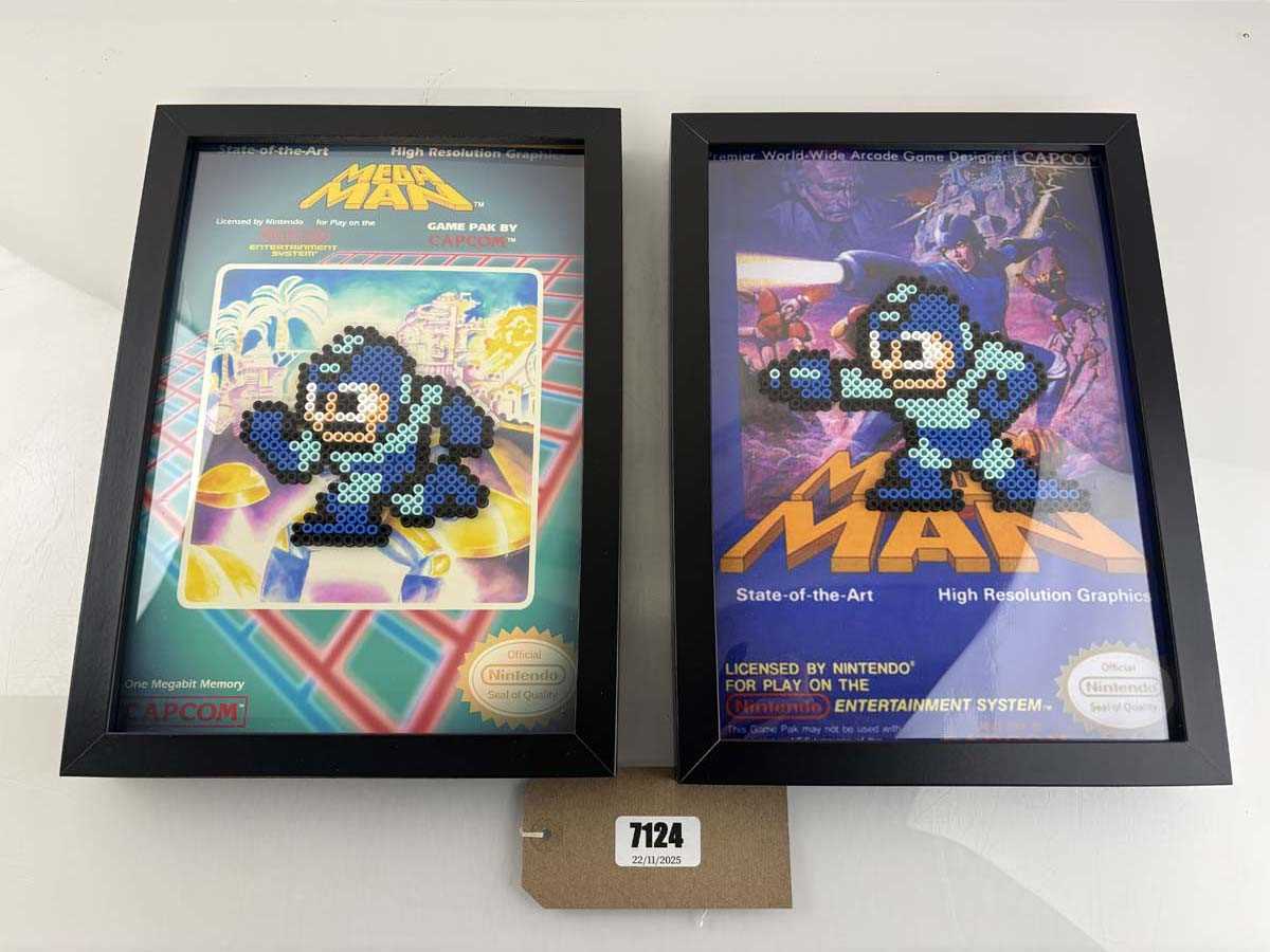Lot 2x Mega Man frame game artworks