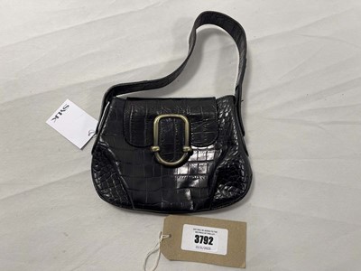 Lot 3792 - Vintage Emporio Armani small black handbag