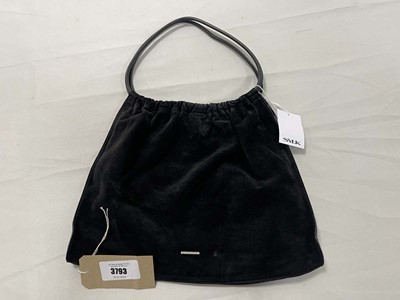 Lot 3793 - Vintage Gucci suede handbag in black