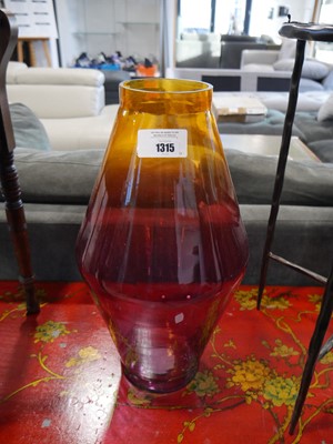 Lot 1315 - Large coloured glass vase