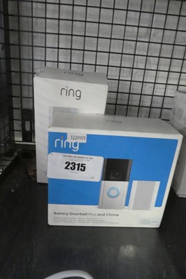 Lot 2315 - Ring battery video doorbell plus together with...