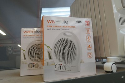Lot 2336 - 2 warm light 2KW upright fan heaters