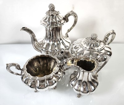Lot 266 - A Victorian silver and parcel gilt four-piece...