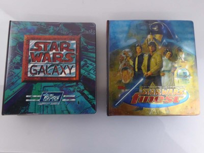 Lot 7592 - Two Collectible Star Wars trading card binders...
