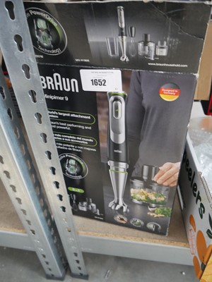 Lot 1652 - Boxed Braun minipimer multiquick 9 hand blender
