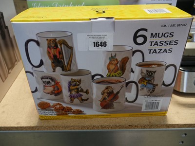 Lot 1646 - x1 boxed glass drink set together with x1...