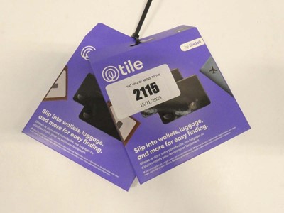 Lot 2115 - 2x Tile Slim 2-Pack Black bluetooth trackers