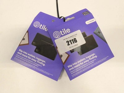 Lot 2116 - 2x Tile Slim 2-Pack Black bluetooth trackers