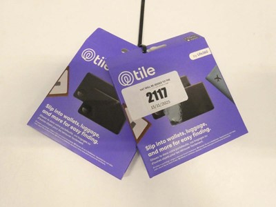 Lot 2117 - 2x Tile Slim 2-Pack Black bluetooth trackers