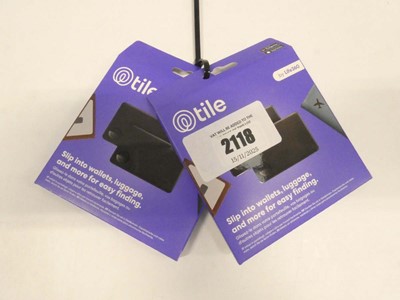 Lot 2118 - 2x Tile Slim 2-Pack Black bluetooth trackers