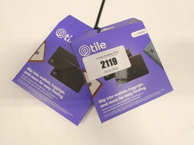 Lot 2119 - 2x Tile Slim 2-Pack Black bluetooth trackers