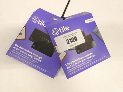 Lot 2120 - 2x Tile Slim 2-Pack Black bluetooth trackers