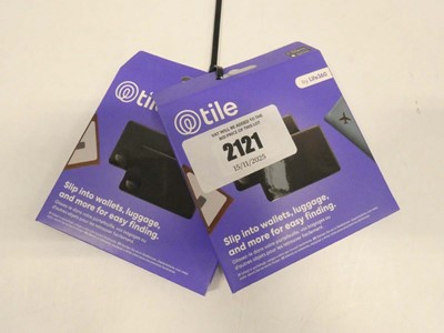 Lot 2121 - 2x Tile Slim 2-Pack Black bluetooth trackers