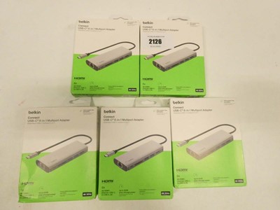 Lot 2126 - 5x Belkin Connect USB-C 6-in-1 multiport adapters