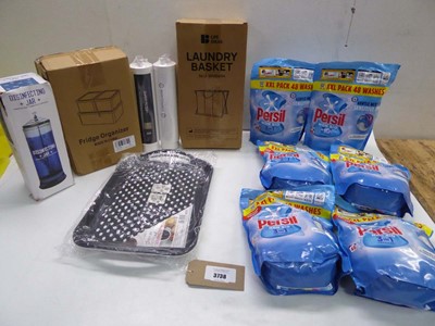 Lot 3738 - Persil 3 in 1 non bio capsules, laundry basket,...