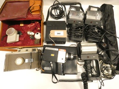 Lot 2447 - Polaroid Land Camera 800 with case, Eumig...