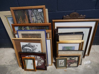 Lot 1484 - Quantity of various mostly framed pictures and...