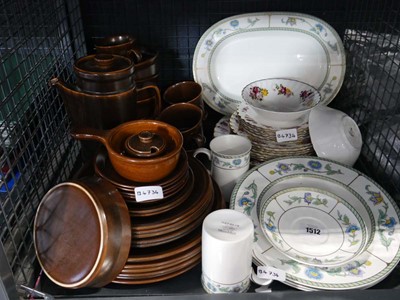 Lot 1512 - Cage of mixed ceramics incl. Coalport...