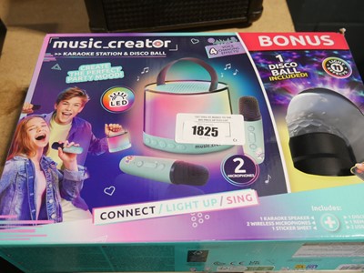 Lot 1825 - Music Creator karaoke station and disco ball