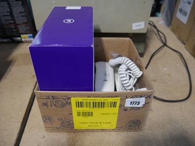 Lot 1773 - Box containing BT big button 200 telephone, 1...