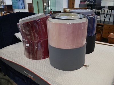 Lot 1332 - Approximately 20 round lamp shades in various...