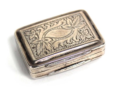 Lot 301 - A George IV silver and parcel gilt vinaigrette...