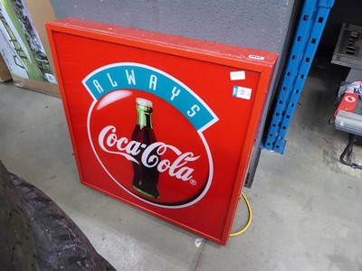 Lot 4066 - Coca Cola Always 240V lighted sign