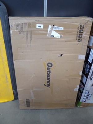 Lot 4068 - Outsunny rattan effect sun lounger in box