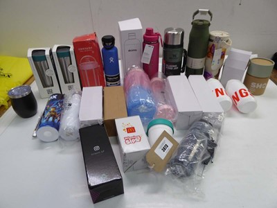 Lot 3873 - Selection of water bottles and travel mugs...