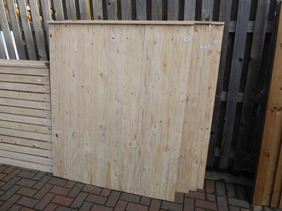 Lot 4186 - 4 timber fence panels approx. 1.3m wide, 1.58m...