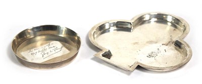 Lot 310 - A late Victorian silver pin dish of 'club'...