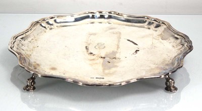 Lot 311 - An early 20th century silver salver with...