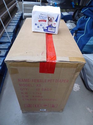 Lot 4211 - Box containing a qty of pet diapers