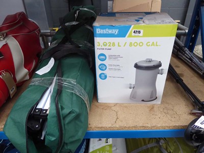 Lot 4215 - Pop up gazebo, size unknown and a Bestway...