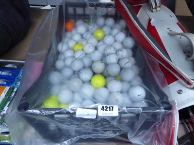 Lot 4217 - Box containing a qty of assorted golf balls,...