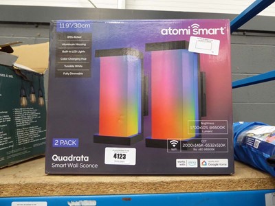 Lot 4123 - Atomi Smart Quadrati smart wall sconce light...