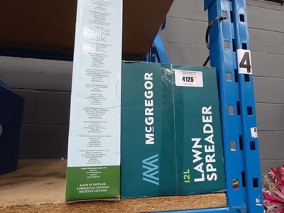 Lot 4125 - MacGregor 12 litre lawn spreader and a two...