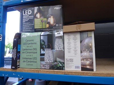 Lot 4129 - Assortment of lighting to include Evergreen...