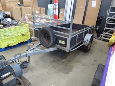 Lot 4253 - Single axle galvanised box trailer with built...