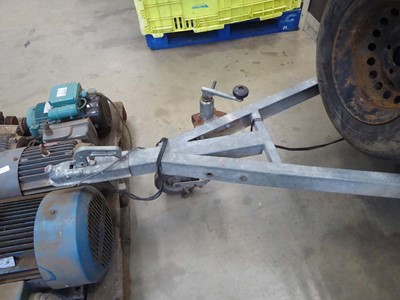 Lot 4253 - Single axle galvanised box trailer with built...
