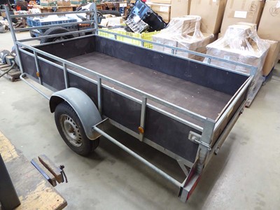 Lot 4253 - Single axle galvanised box trailer with built...