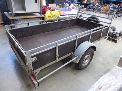 Lot 4253 - Single axle galvanised box trailer with built...
