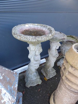 Lot 4146 - Two concrete decorative birdbaths