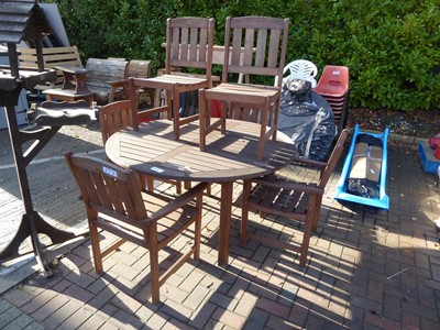 Lot 4161 - Timber 7-piece garden set by Rowlinson Garden...