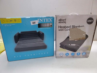 Lot 3501 - Intex pull out inflatable sofa bed and heated...