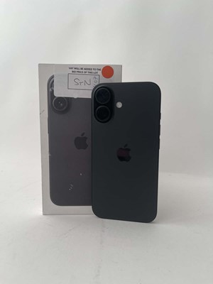 Lot Apple iPhone 16, 128GB, Black, model A3287, boxed