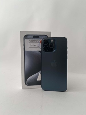 Lot Apple iPhone 15 Pro Max, 256GB, Blue Titanium,...